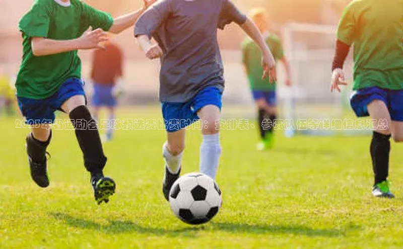 谈球吧登录网百度识图2023年省运动会足球预选赛比赛时间：安排表、参赛队伍等详细信息汇总